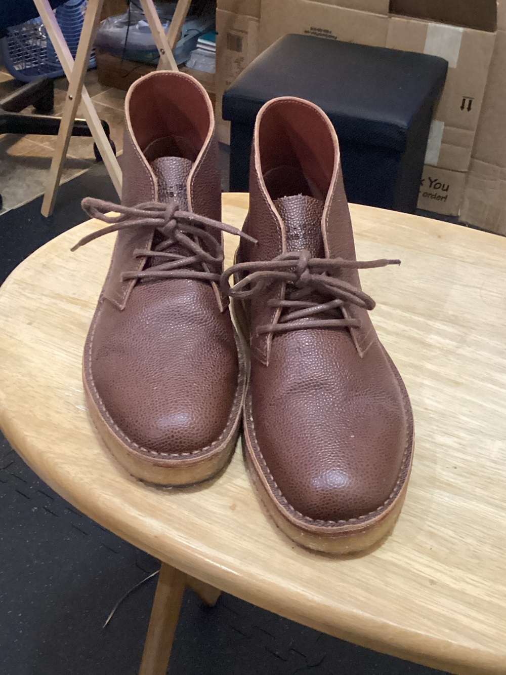 Clarks Brown Leather Chukka Boots